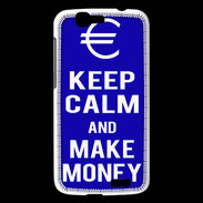 Coque Huawei Ascend G7 Keep Calm Make money Bleu