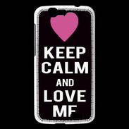 Coque Huawei Ascend G7 Keep Calm Love Noir
