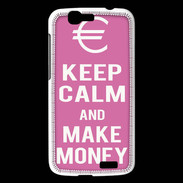 Coque Huawei Ascend G7 Keep Calm Make money Rose