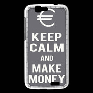 Coque Huawei Ascend G7 Keep Calm Make money Gris