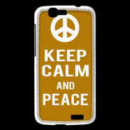 Coque Huawei Ascend G7 Keep Calm Peace Orange