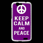 Coque Huawei Ascend G7 Keep Calm Peace Violet