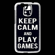 Coque Huawei Ascend G7 Keep Calm Play games Noir