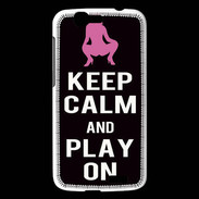 Coque Huawei Ascend G7 Keep Calm Play on Noir