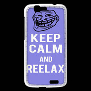 Coque Huawei Ascend G7 Keep Calm Reelax Bleu