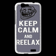 Coque Huawei Ascend G7 Keep Calm Reelax Gris