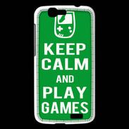Coque Huawei Ascend G7 Keep Calm Play games Vert