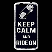 Coque Huawei Ascend G7 Keep Calm Ride on Noir