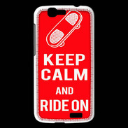 Coque Huawei Ascend G7 Keep Calm Ride on Rouge