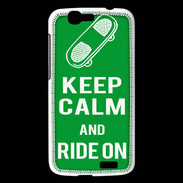 Coque Huawei Ascend G7 Keep Calm Ride on Vert