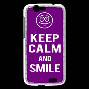 Coque Huawei Ascend G7 Keep Calm Smile Violet