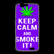 Coque Huawei Ascend G7 Keep Calm Smoke it Violet