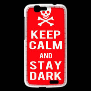 Coque Huawei Ascend G7 Keep Calm Stay dark Rouge