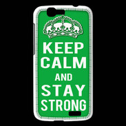 Coque Huawei Ascend G7 Keep Calm Stay strong Vert