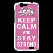 Coque Huawei Ascend G7 Keep Calm Stay strong Rose