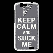 Coque Huawei Ascend G7 Keep Calm Suck me Gris