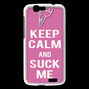 Coque Huawei Ascend G7 Keep Calm Suck me Rose
