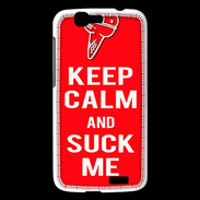 Coque Huawei Ascend G7 Keep Calm Suck me Rouge