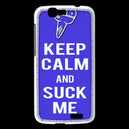 Coque Huawei Ascend G7 Keep Calm Suck me Bleu