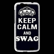 Coque Huawei Ascend G7 Keep Calm Swag Noir