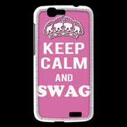 Coque Huawei Ascend G7 Keep Calm Swag Rose