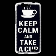 Coque Huawei Ascend G7 Keep Calm Take a cup Noir