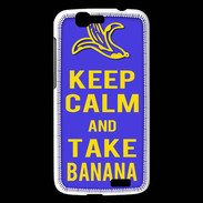 Coque Huawei Ascend G7 Keep Calm Take Banana Bleu