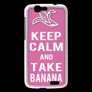 Coque Huawei Ascend G7 Keep Calm Take Banana Rose