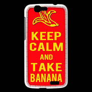 Coque Huawei Ascend G7 Keep Calm Take Banana Rouge