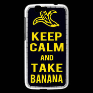 Coque Huawei Ascend G7 Keep Calm Take Banana Noir