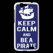 Coque Huawei Ascend G7 Keep Calm Be a Pirate Bleu