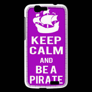 Coque Huawei Ascend G7 Keep Calm Be a Pirate Violet