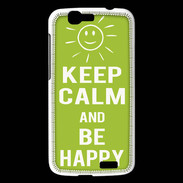 Coque Huawei Ascend G7 Keep Calm Be Happy Vert pomme