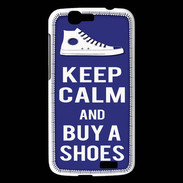 Coque Huawei Ascend G7 Keep Calm Buy Shoes Bleu