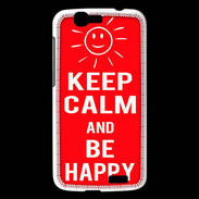 Coque Huawei Ascend G7 Keep Calm Be Happy Rouge
