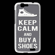 Coque Huawei Ascend G7 Keep Calm Buy Shoes Gris