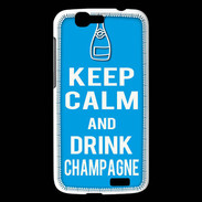 Coque Huawei Ascend G7 Keep Calm Drink champagne Cyan