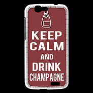 Coque Huawei Ascend G7 Keep Calm Drink Champagne Brique