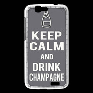 Coque Huawei Ascend G7 Keep Calm Drink champagne Gris