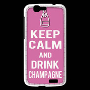 Coque Huawei Ascend G7 Keep Calm Drink champagne Rose
