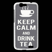 Coque Huawei Ascend G7 Keep Calm Drink Tea Gris