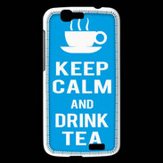 Coque Huawei Ascend G7 Keep Calm Drink Tea Cyan
