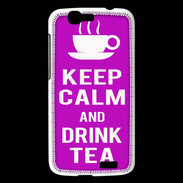Coque Huawei Ascend G7 Keep Calm Drink Tea Violet