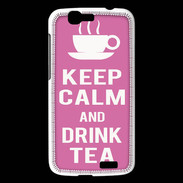 Coque Huawei Ascend G7 Keep Calm Drink Tea Rose