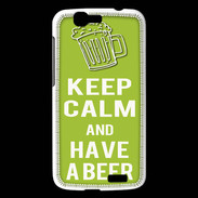 Coque Huawei Ascend G7 Keep Calm Have a beer Vert pomme