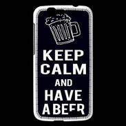 Coque Huawei Ascend G7 Keep Calm Have a beer Noir