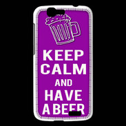 Coque Huawei Ascend G7 Keep Calm Have a beer Violet