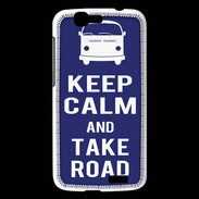 Coque Huawei Ascend G7 Keep Calm Take road Bleu