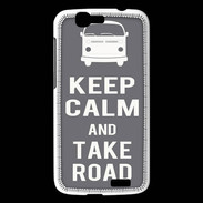 Coque Huawei Ascend G7 Keep Calm Take Road Gris