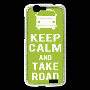 Coque Huawei Ascend G7 Keep Calm Take road Vert pomme